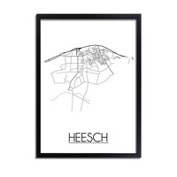 Heesch Stadtplan-poster