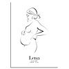 DesignClaud Geburtsposter Schwangerer Bauch - 9 Monate Poster