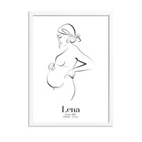 Geburtsposter Schwangerer Bauch - 9 Monate Poster