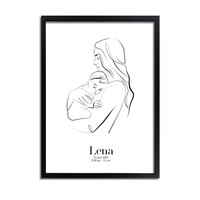 Geburtsposter Mutter und Kind