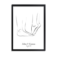 Hochzeitsposter Brautpaar - Hochzeitsgeschenk personalisiert