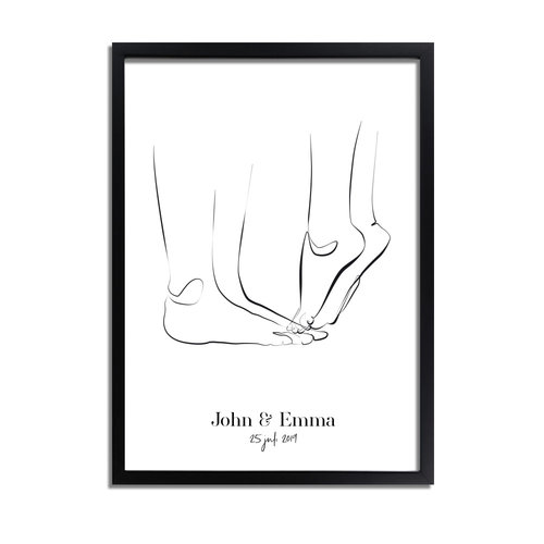 Hochzeitsposter Brautpaar - Hochzeitsgeschenk personalisiert 