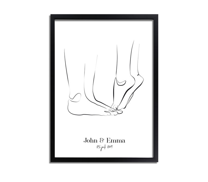Hochzeitsposter Brautpaar - Hochzeitsgeschenk personalisiert