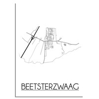 Beetsterzwaag Stadtplan-poster