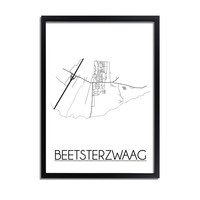 Beetsterzwaag Stadtplan-poster