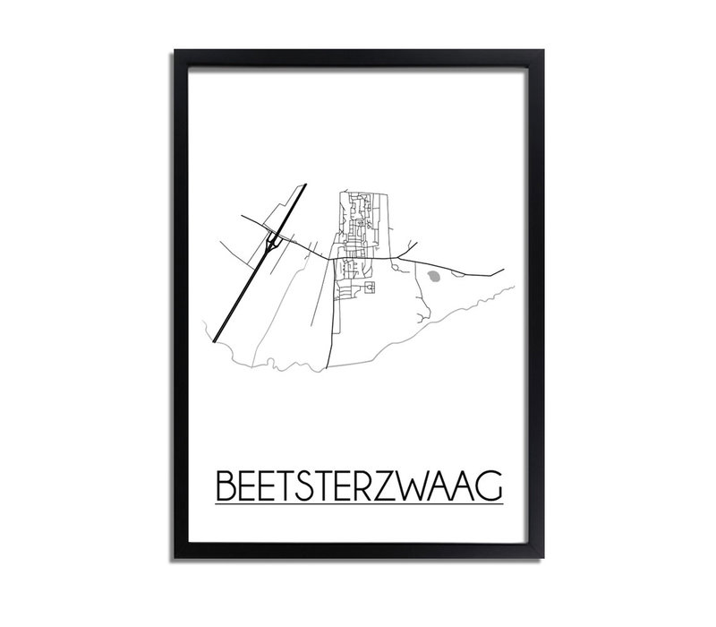 Beetsterzwaag Stadtplan-poster