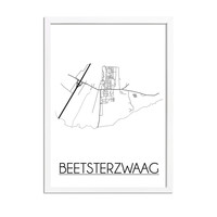 Beetsterzwaag Stadtplan-poster