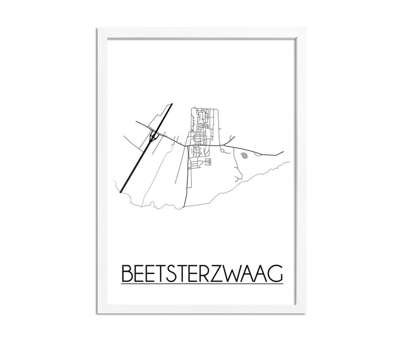 Beetsterzwaag Stadtplan-poster