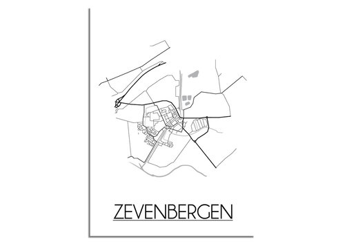 DesignClaud Zevenbergen Stadtplan-poster