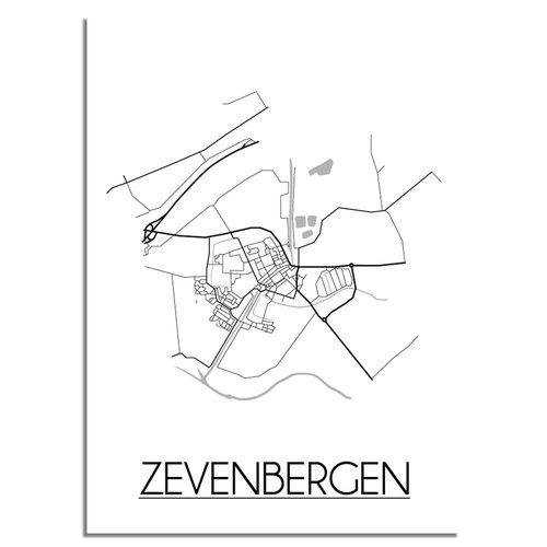 Zevenbergen Plattegrond poster 