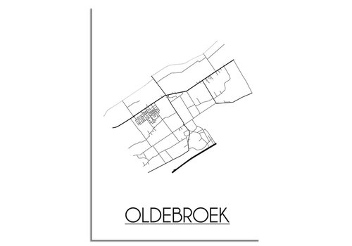 DesignClaud Oldebroek Stadtplan-poster