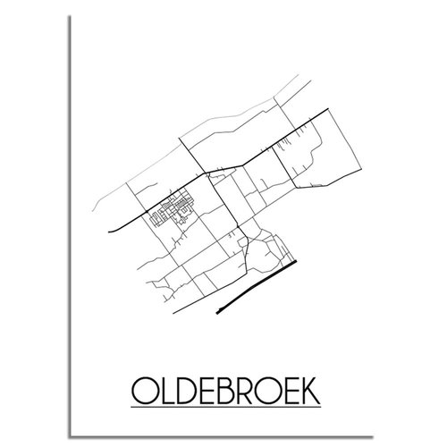 Oldebroek Plattegrond poster 