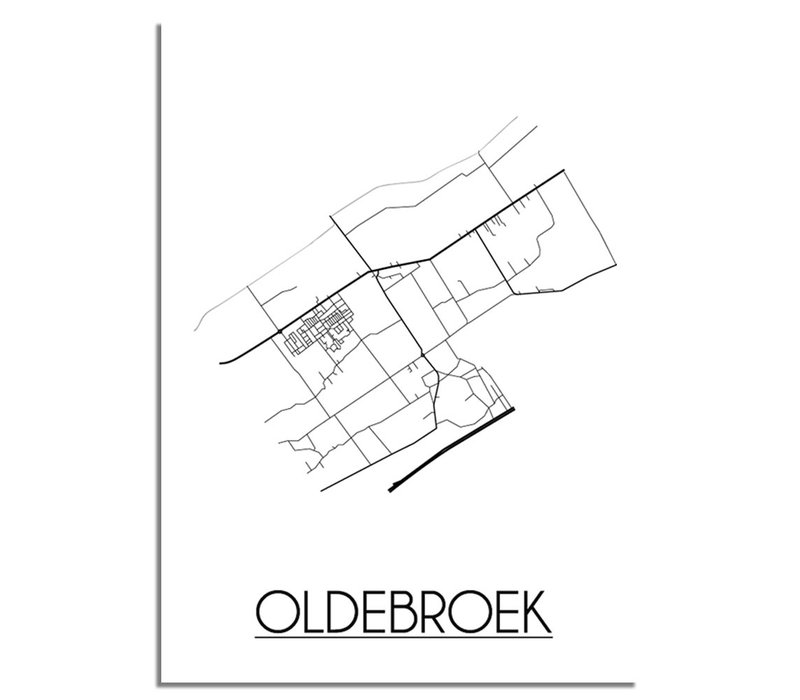 Oldebroek Stadtplan-poster