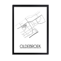 Oldebroek Stadtplan-poster