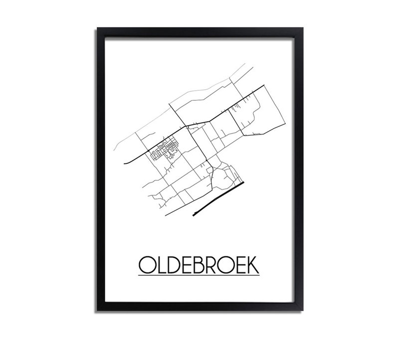 Oldebroek Stadtplan-poster
