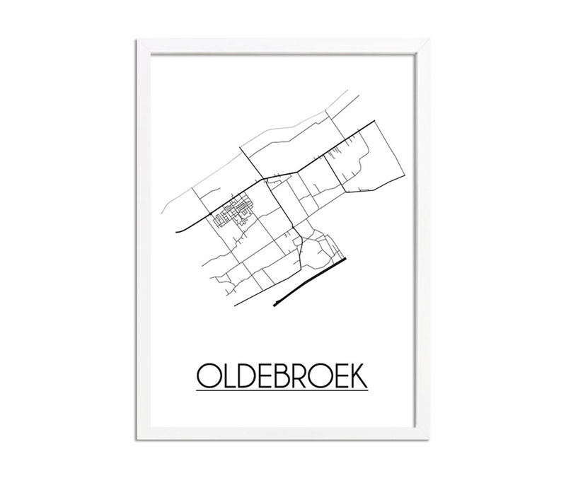 Oldebroek Stadtplan-poster