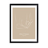 DesignClaud Hochzeitsposter Brautpaar - Hochzeitsgeschenk personalisiert - Natur