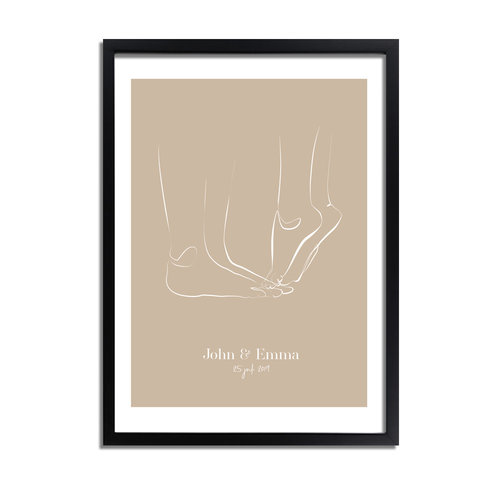 Hochzeitsposter Brautpaar - Hochzeitsgeschenk personalisiert - Natur 