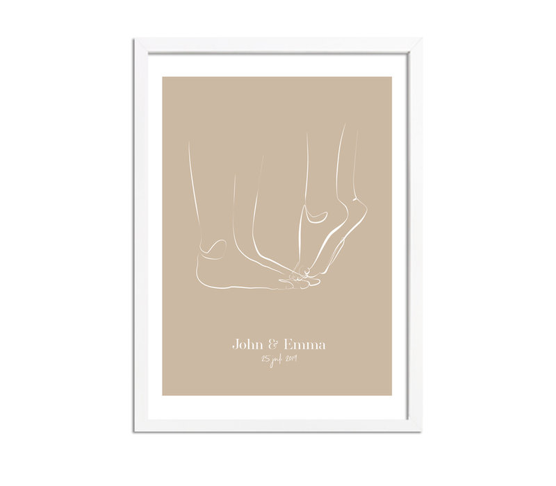Hochzeitsposter Brautpaar - Hochzeitsgeschenk personalisiert - Natur
