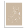 DesignClaud Poster Frau mit Baby natürliche - Minimalismus