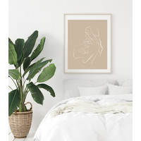 Poster Frau mit Baby natürliche - Minimalismus