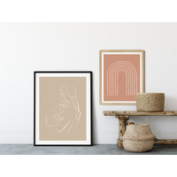 Poster Frau mit Baby natürliche - Minimalismus