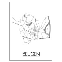 Beugen Stadtplan-poster