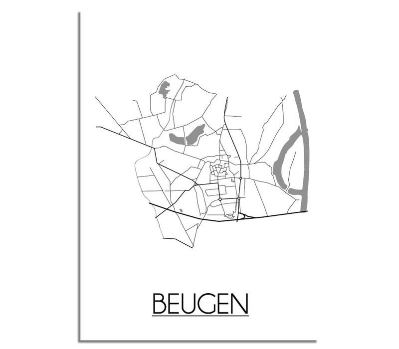 Beugen Stadtplan-poster