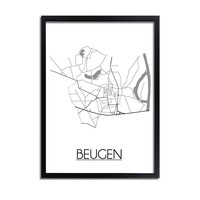 Beugen Stadtplan-poster