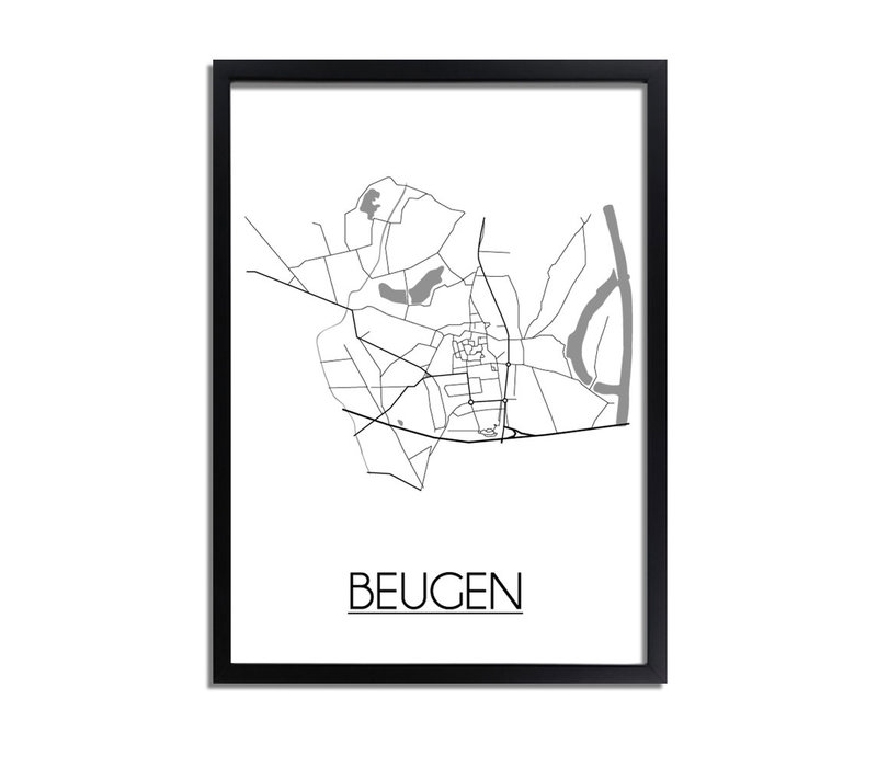 Beugen Stadtplan-poster