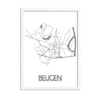 Beugen Stadtplan-poster
