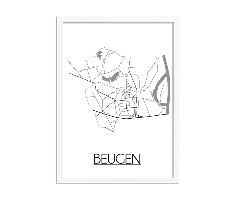 Beugen Stadtplan-poster