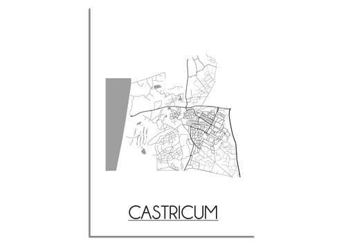 DesignClaud Castricum Stadtplan-poster