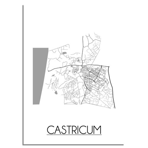 Castricum Plattegrond poster 