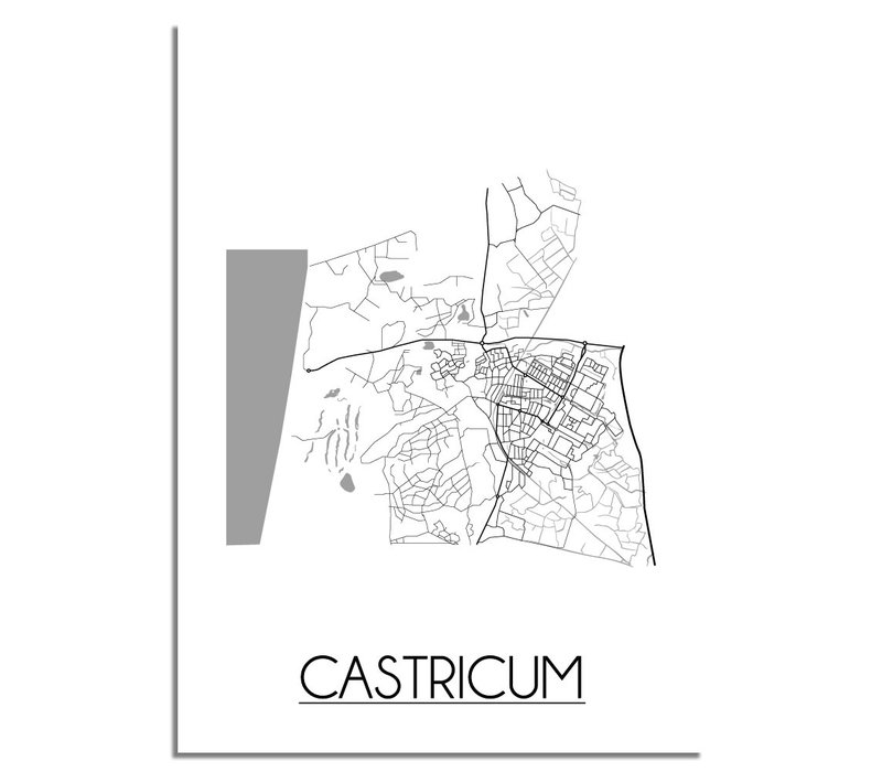 Castricum Stadtplan-poster