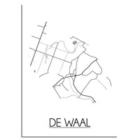 De Waal Stadtplan-poster