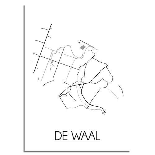 De Waal Stadtplan-poster 