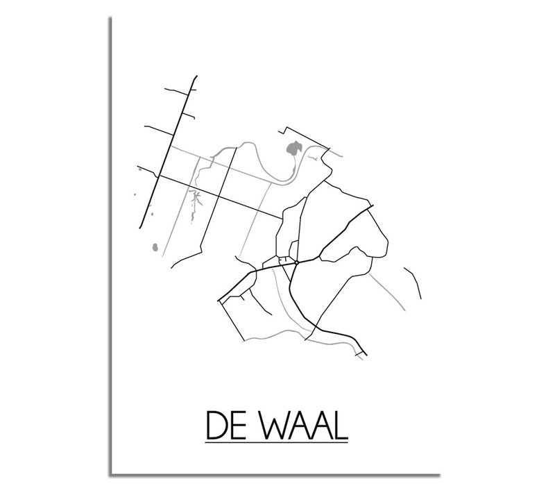 De Waal Stadtplan-poster
