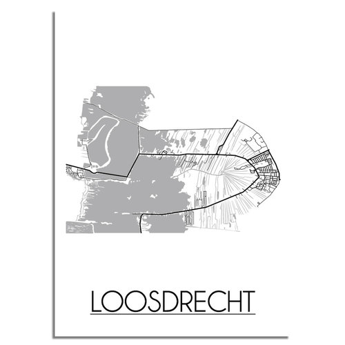 Loosdrecht Stadtplan-poster 