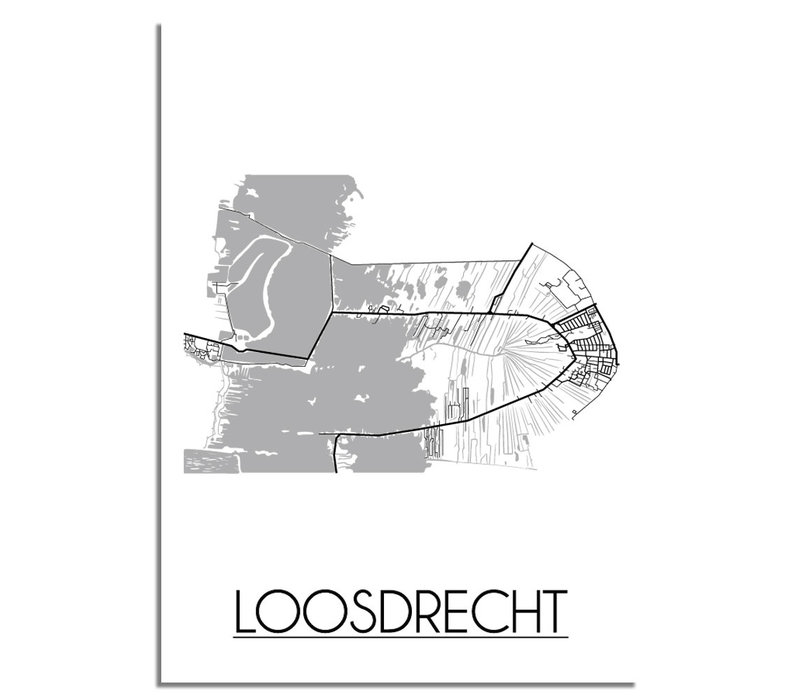 Loosdrecht Stadtplan-poster