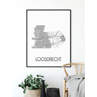 Loosdrecht Stadtplan-poster