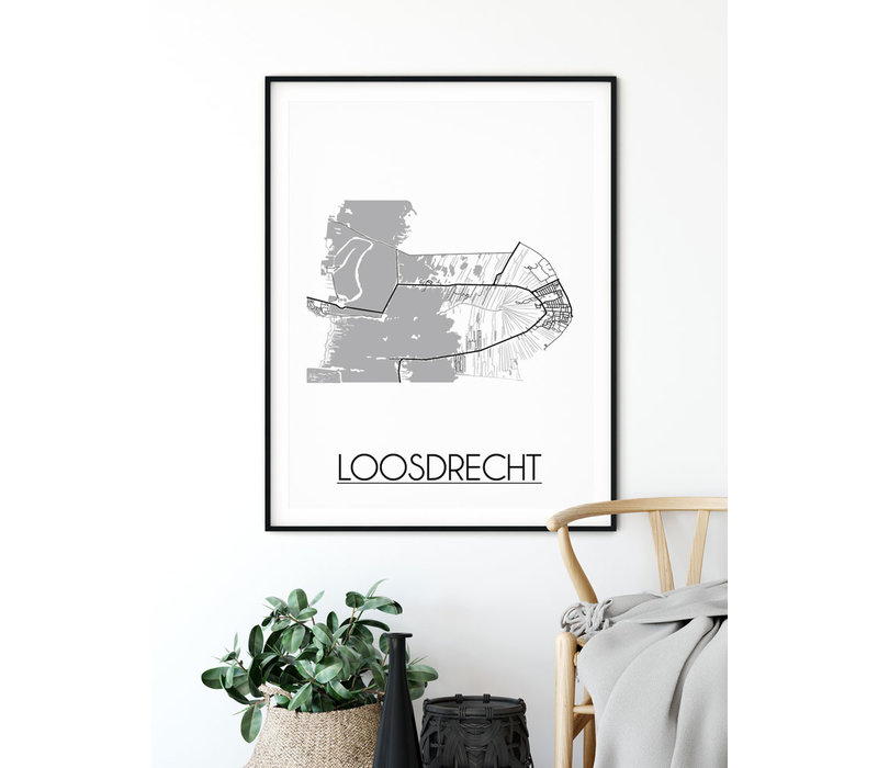 Loosdrecht Stadtplan-poster