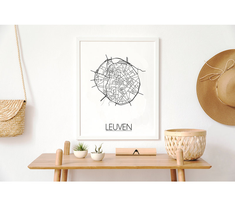 Leuven Stadtplan-poster
