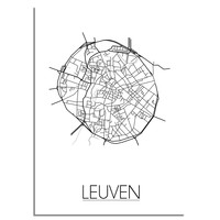 Leuven Plattegrond poster