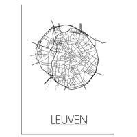 Leuven Stadtplan-poster