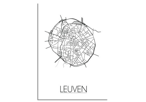 DesignClaud Leuven Plattegrond poster