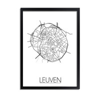 Leuven Stadtplan-poster