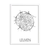 Leuven Stadtplan-poster