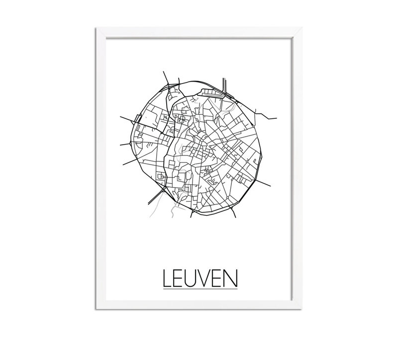 Leuven Stadtplan-poster