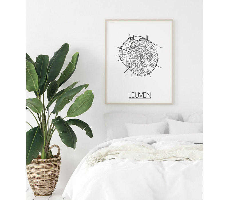 Leuven Stadtplan-poster